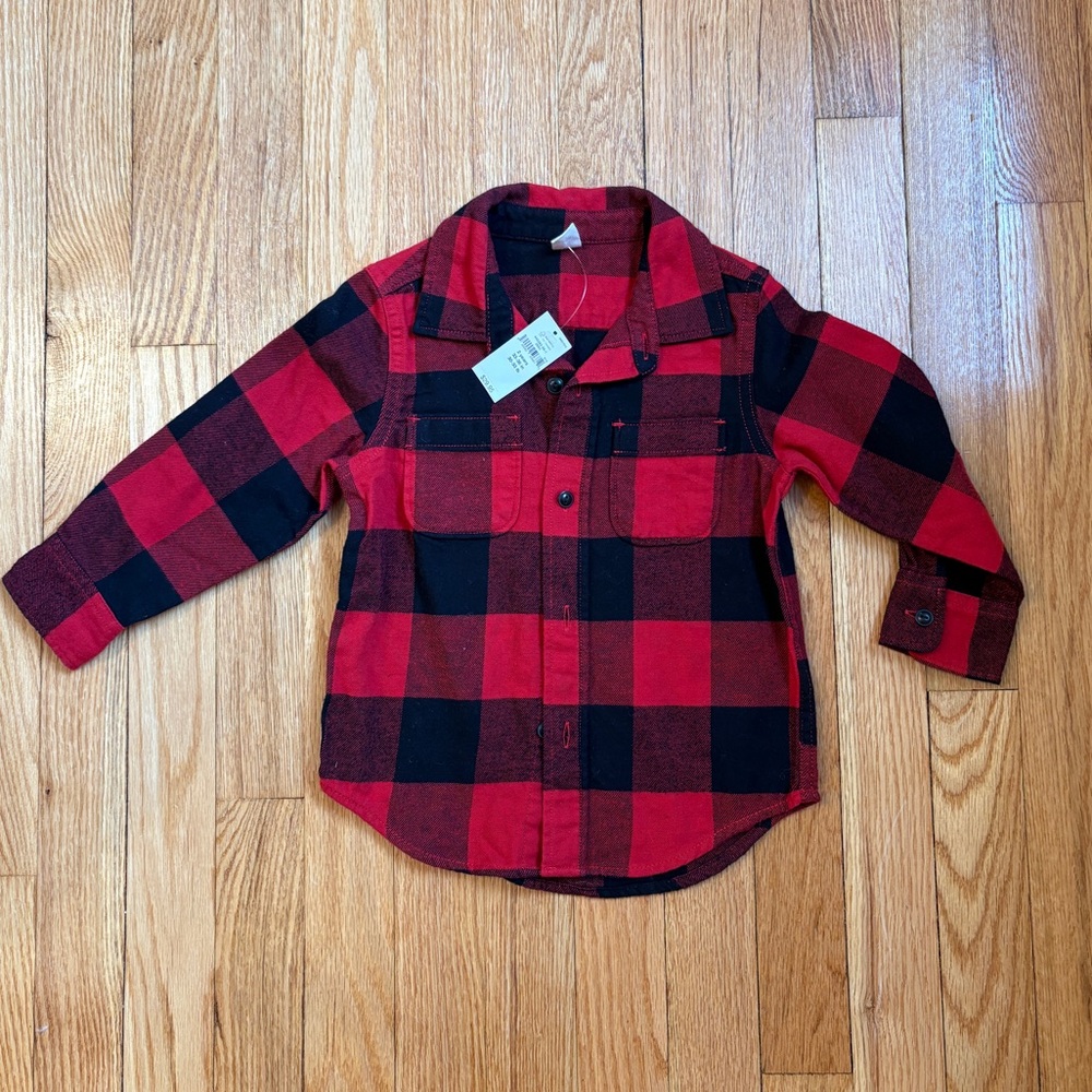 Gap Buffalo check red and black lumberjack flannel 2t NWT